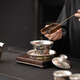SUSHI CERAMICS Gilt Silver Ink Dragon Sancai Bowl Set Kung Fu Tea Set Gift Box by Intangible Cultural Heritage Master Zheng Wenqiang High-end Holiday Gift