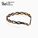 She s Akiko acetate plate headband, high-end hairpins, pressed hair headbands, hair accessories, birthday gifts for girlfriends, twist hollow style, tortoiseshell color SHG8609333F0
