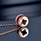 Millais Jewelry 1.16 carat Passepartout transfer bead necklace natural pigeon blood red ruby 18K rose gold gift with chain