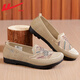 Huili Mom Summer Women's Shoes Thin Breathable Mesh Casual Old Beijing Cloth Shoes Middle-aged and Elderly Shoes Women's Wealthy Gold [Lightweight Soft Sole Comfortable and Breathable] 38