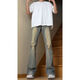 Mode Handu Jeans Herren Frühlings- und Herbst Sommergürtel Cleanfit American Hosen Herren -Vibe Style Light Loft Casual Hosen Zement grau G841 L
