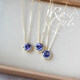 Buhesyt natural tanzanite 18 necklace light luxury amethyst agete Akado pendant natural tanzanite necklace tanzanite necklace