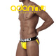 Adannu translucide sexy sexy maille basse taille séduisant sous-vêtements macho sexe masculin t-trousseurs AD139 blanc m