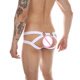 Adult supplies for men, low waist stretch men's thong U convex color-blocking hollow summer ice silk sexy underwear adult sex products gray-green S (see description for details)