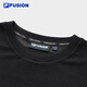 Robe tricotée Fila Fusion pour femmes 2025 Été Nouvelle jupe T-shirt irrégulière à la mode, noir - BK S 160 / 80A / S