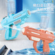 Ausgezeichnete und lustige Glock Wasserpistole Handbuch kontinuierlicher Schuss Kinderwasserpistole 3-6 Jahre altes Wasserspiel Wasserpistole Baby Badung Spielzeug Mk688 Elektrische Puls Wasserpistole-Sky Blau [Lade-Set]