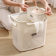 Mud quality dirty clothes basket dirty clothes storage basket household dirty clothes basket laundry basket bathroom bathroom clothes artifact laundry basket large + medium + underwear basket cream white
