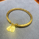 Zhiyu Yunxiang 999 Fußball Gold Worte Gold Armband Frauen friedliche freudige elegante Augenbinde Eröffnung Armband Geburtstag Geschenke Geschenke für Frau Jiyan Armband Gold ungefähr 50g