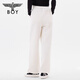 Junge London Männer und Frauen gleiche Stilhosen dunkel gedruckte Buchstaben Jacquard bequem und vielseitig mit breitem Bein N15051 Off-White s