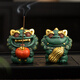 Tang Feng Guochao Creative Green Sand Stone Tea Pet Ornaments Home Office Tea Table Decoration Small Tea Insect Chinese Tea Play Housewarming Gift Good Things Happen-Tea Pet Ornaments (Gift Box)