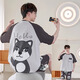 Junjun SUIDI MEI Herren Pyjamas Sommer Kurzarm Pure Cotton Student Cartoon Herren Sommer-Home-Anzug Teenager Jungen Set Short-Xy1098 Lazy Bear 3xL Standard (High 180-185 170-190jin [Jin gleich 0,5 kg])
