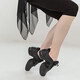 Sansha Moderne Tanzschuhe Jazz Tanz weicher alleiner atmungsaktiver Leder Square Dance Schuhe H166LPI Schwarz 38