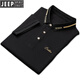 
Jeep (JEEP) International Brand 2025 Summer Lapel Short Sleeve T-shirt Men's Youth Ice Wire Lapel Half Sleeve Polo. Shirt Business Breathable Black QY683 L [120-135Jin [Jin equals 0.5 kg]]