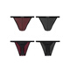 LPCSS brand men's striped thong modal sexy underwear fashionable back spelled ice silk burgundy + wine red XL 120-140Jin Jin equals 0.5 kg
