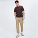 Bailando con el lobo [fácil de cuidar] pantalones cónicos Cantalía elástica pantalones de nueve puntos Pantalones casuales para hombres 701 caqui 50/m