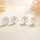 Wanlifu Japanische und koreanische Liebe 925 Silberohrringe für Frauen Nischendesign herzförmige Ohrringe modische frische süße neue Art Ey673 Liebe Ohrringe Roségold (mit Plastikohrringen 925 Silber Silber
