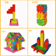 Docka Children's Digital Squares for Boys and Girls Toys de 3-6 ans, insérez et installez le puzzle de la maternelle de la maternelle. Carrés numériques 500 pièces [boîte de rangement] + dessins