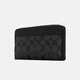 
CoaCH (COACH) [Brand Direct Supply] Men's Black and Gray PVC with Leather Long Wallet Wallet 58112CQBK-FW