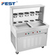 FEST fried ice machine commercial fried yogurt machine stall Hainan coconut milk manual thick-cut and thin-cut ice porridge machine ice cream ball fruit juice stir-fried to refresh and refresh manual two-sided pot dual compressor/thick cut and thin cut/flagship model 228FL