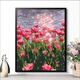 Clcey Digital Oil Painting DIY Blumenlandschaft Cartoon handbemalte Füllung handgefertigter DIY-Acrylölmalerei Dekoratives Malmal