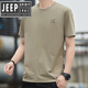 T-shirt à manches courtes de jeep spirit khaki pour hommes 2025 T-shirt américain décontracté décontracté pour hommes 3886 noir M [100-120jin [Jin est égal à 0,5 kg]]]