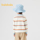 
Balabala [Official Authentic] Children's Clothing Baby Sweater Boys Sweater Autumn Clothing Pull-Up Bottoming Shirt Cotton Embroidery Fashionable White and Blue Tone 00418 130 cm