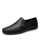 Dragonfly brand 100% genuine cowhide special price off-size casual leather shoes for men summer slip-on soft sole dad business leather shoes 8008 black genuine leather 40