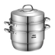 ASD (ASD) 304 stainless steel steamer, gas stove, induction cooker, universal steamer for steamed buns, steamed buns, household fish steamer, thickened pot, large three-layer steamer, 32cm