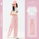 I.KARNOW girls' pants summer thin 2025 new children's wide-leg pants suit big children's summer clothes anti-mosquito silk straight pants 15261 military green 170