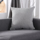 Bed back cushion large cotton and linen solid color pillowcase linen sofa cushion living room pillow bedside backrest light gray 50*50cm separate coat