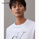 Calvin Kleinjeans Sommer Herren-Casual Commuter Classic CK Großer Buchstaben Print Pure Cotton Short Sleeve T-Shirt 40KC829