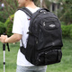 Langfei travel bag men's backpack large capacity backpack junior high school high school college school school bag business trip mountaineering luggage bag black