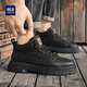 Hailan Home Hla Martin Boots Herrenschuhe Herrenschuhe Frühling 2025 Neue Männer Martin Boots High Top Work Schuhe Hochverstärkte lässige Lederstiefel Schwarz 42