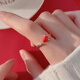 Hongzhuangnuo Lucky Koi Landing Silver Ring Female Entrance Exam Good Luck Student Ring Best Friend Little Tiger Ring Gift Female R0318 Koi Ring