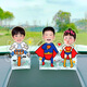 CLCEY car ornaments DIY solar automatic head shaking brand double couple humanoid vertical brand acrylic customization creativity single person 674 [Solar head shaking ornaments]