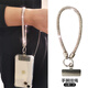 Dipur luxury diamond mobile phone chain high-end mobile phone lanyard wrist anti-lost rope high-end stainless steel clip patch women's silver diamond chain