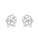 Laoli 2024 new s999 sterling silver earrings, feminine and high-end earrings, screw-buckle earrings, sweet silver earrings, curved hook style