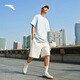 Anta casual short-sleeved T-shirt for men and women the same style for summer simple solid color round neck sports base shirt loose couple top