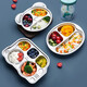 Meichu (maxcook) 304 stainless steel dining plate lunch box bowl Children's grid dining plate cartoon 3 grid monkey MCFT707