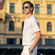 
Mr. Cloth Fashionable Webbing Cool T-shirt Men's 2025 Summer Letter Embossed Men's Knitted Short Sleeve ET15100 Clearance Haoyuebai M (170)
