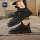 Heilan House HLA Men's Shoes Versatile Outdoor Workwear Leather Shoes Men's Mid-top Trendy Casual Shoes Men F339 Black 42