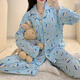 Chicao Japanese-style giikawa chiikawa pajamas for women in spring and autumn long sleeves cute little Ba students can wear home clothes outside 3519# double long wrinkled cloth rabbit M 75-100Jin[Jin equals 0.5 kg]