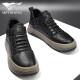 Siete lobos zapatos para hombres nuevos zapatos de cuero casual zapatos de cuero genuino para hombres zapatos de trabajo de verano zapatos espesas de llave espesa 42 zapatos de cuero talla