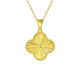 The most decorated gold 999 pure gold-covered silver necklace for women, laser four-leaf clover pendant, 5G craft clavicle chain as a gift for your girlfriend, laser four-leaf clover single pendant