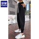 Romon 2025 Spring New Tend Capital Capas casual para hombres Pantalones deportivos de moda versátiles para pantalones de harén jóvenes negros 28