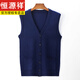 
Hengyuanxiang 2025 Spring and Autumn New Wool Vest Men's Middle-aged and Elderly Vest Spring and Autumn Sweater Sleeveless V-neck Vest Knit Cardigan 90 Medium Gray XL 175 Suggestion 140-160Jin [Jin equals 0.5 kg]