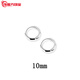 Guanpu Pavilion Fat Donglai same style pt950 platinum plain hoop earrings PT950 women's platinum hoop fashion personality female style simple 10mm