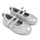 Saturday (St&Sat) children's shoes, girls' small leather shoes, 2025 spring new style fashionable princess shoes, performance shoes, girls and children's shoes, dancing stars silver 32, inner length about 20.7cm