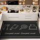 Xuxian floor mats, kitchen floor, stain-resistant mats, household anti-slip carpets, water-absorbent and oil-proof, large-area custom-made foot mats, versatile cutlery, 140*180cm, waterproof and anti-scalding