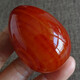DRJEFUN Natural Red Agate Egg Handle Parts Raw Stone Ornaments Angry Management Egg Actual Practice Play No. 3527 Actual Practice One